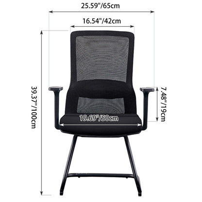 Modern Minimalist Breathable Mesh Office Chair With Lumbar Support - High Density Foam Seat Steel Desk Chair For Home Office