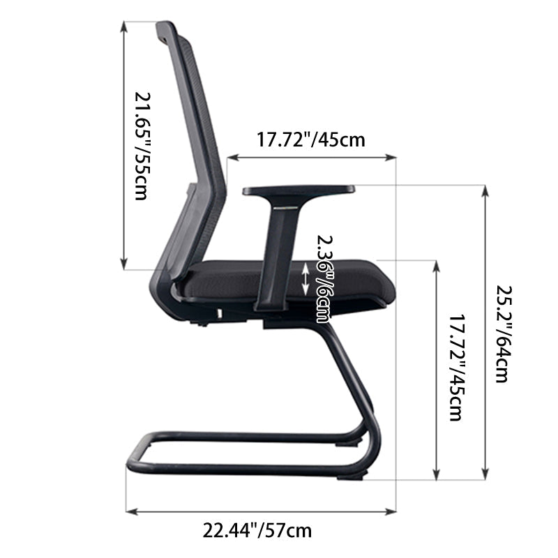 Modern Minimalist Breathable Mesh Office Chair With Lumbar Support - High Density Foam Seat Steel Desk Chair For Home Office