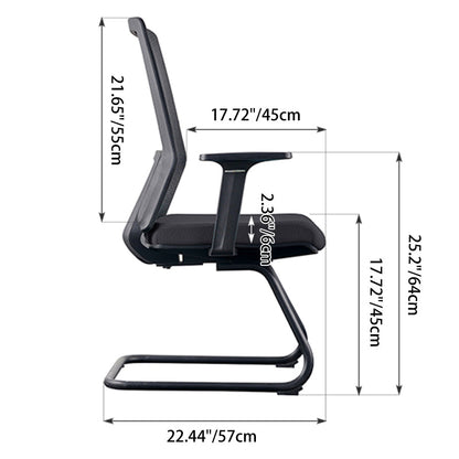 Modern Minimalist Breathable Mesh Office Chair With Lumbar Support - High Density Foam Seat Steel Desk Chair For Home Office