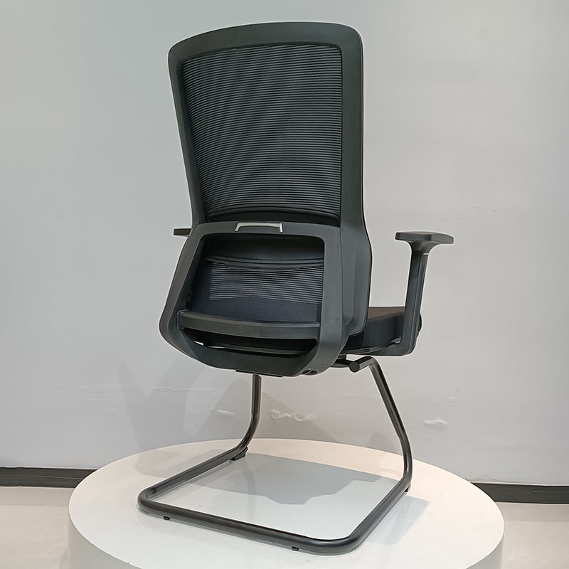 Modern Minimalist Breathable Mesh Office Chair With Lumbar Support - High Density Foam Seat Steel Desk Chair For Home Office