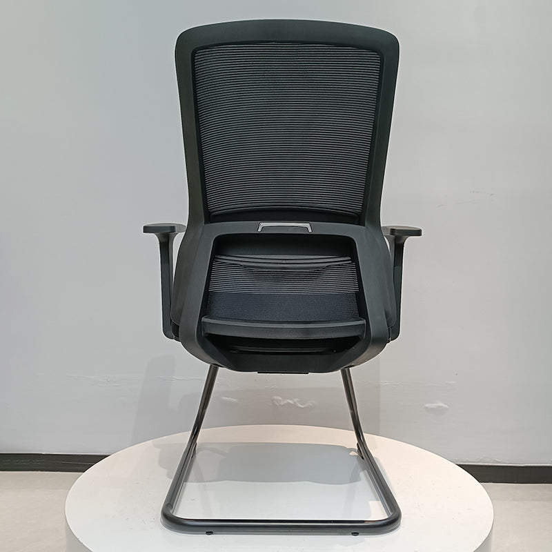 Modern Minimalist Breathable Mesh Office Chair With Lumbar Support - High Density Foam Seat Steel Desk Chair For Home Office