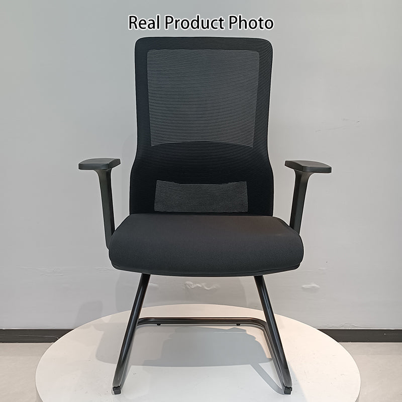 Modern Minimalist Breathable Mesh Office Chair With Lumbar Support - High Density Foam Seat Steel Desk Chair For Home Office