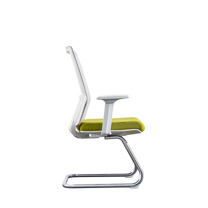 Modern Minimalist Aesthetic Mesh Reception Desk Chair With Lumbar Support - Electroplated Steel Frame Office Chair For Home Office