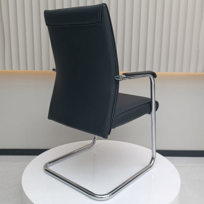 Modern Cantilever Desk Chair With Heavy-Duty Steel Frame & High-Density Foam - Black Executive Office Chair For Home Office