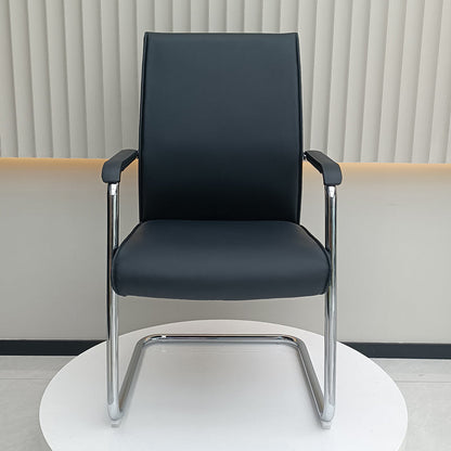 Modern Cantilever Desk Chair With Heavy-Duty Steel Frame & High-Density Foam - Black Executive Office Chair For Home Office