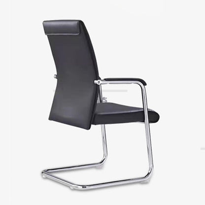 Modern Cantilever Desk Chair With Heavy-Duty Steel Frame & High-Density Foam - Black Executive Office Chair For Home Office