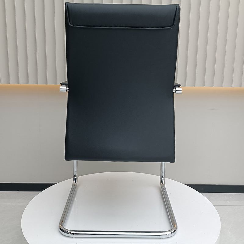 Modern Cantilever Desk Chair With Heavy-Duty Steel Frame & High-Density Foam - Black Executive Office Chair For Home Office