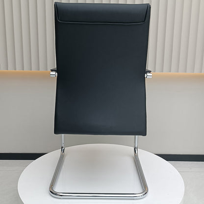 Modern Cantilever Desk Chair With Heavy-Duty Steel Frame & High-Density Foam - Black Executive Office Chair For Home Office