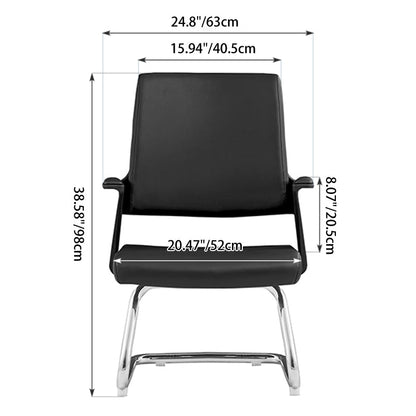Modern High Back Executive PU Leather Conference Desk Chair - 180° Swivel Return Base Office Chair For Home Office