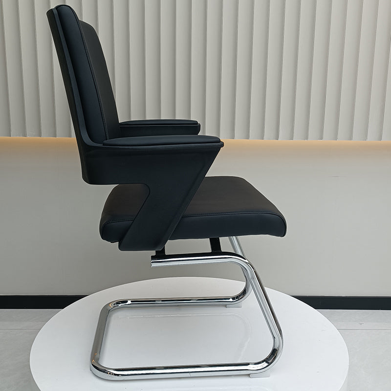 Modern High Back Executive PU Leather Conference Desk Chair - 180° Swivel Return Base Office Chair For Home Office