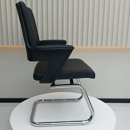 Modern High Back Executive PU Leather Conference Desk Chair - 180° Swivel Return Base Office Chair For Home Office