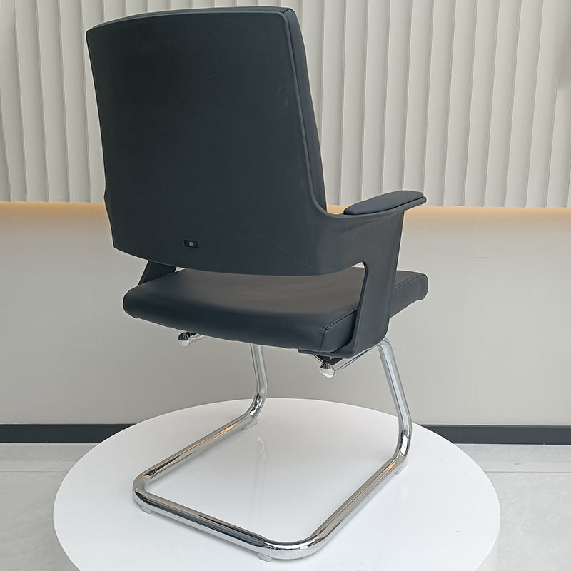 Modern High Back Executive PU Leather Conference Desk Chair - 180° Swivel Return Base Office Chair For Home Office