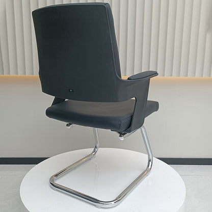 Modern High Back Executive PU Leather Conference Desk Chair - 180° Swivel Return Base Office Chair For Home Office
