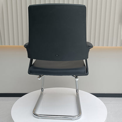Modern High Back Executive PU Leather Conference Desk Chair - 180° Swivel Return Base Office Chair For Home Office