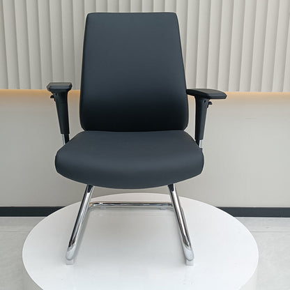 Modern Corporate Executive Desk Chair With 3D Multi-Directional Armrests & PU Leather - High-End Office Reception Chair For Home Office