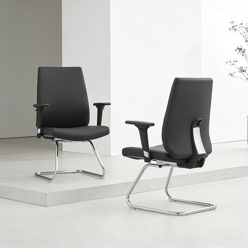 Modern Corporate Executive Desk Chair With 3D Multi-Directional Armrests & PU Leather - High-End Office Reception Chair For Home Office