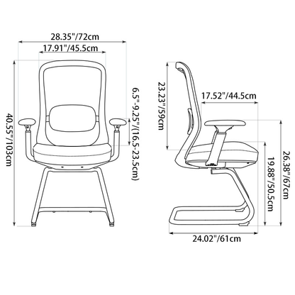 Modern Executive Breathable Mesh Office Chair - Ergonomic Support & Chrome Arch Frame Desk Chair For Home Office