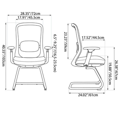 Modern Luxury Executive Desk Chair With Adjustable Lumbar Support - Breathable Mesh & Durable Black Frame Office Chair For Home Office