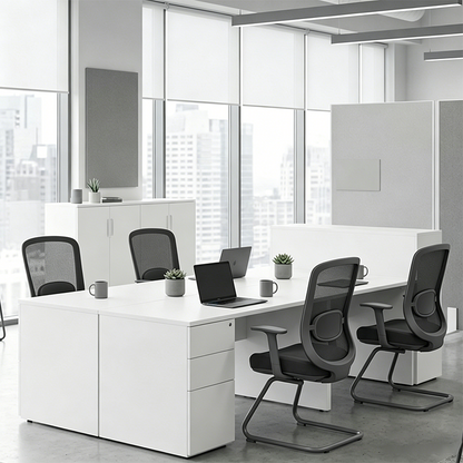 Modern Luxury Executive Desk Chair With Adjustable Lumbar Support - Breathable Mesh & Durable Black Frame Office Chair For Home Office
