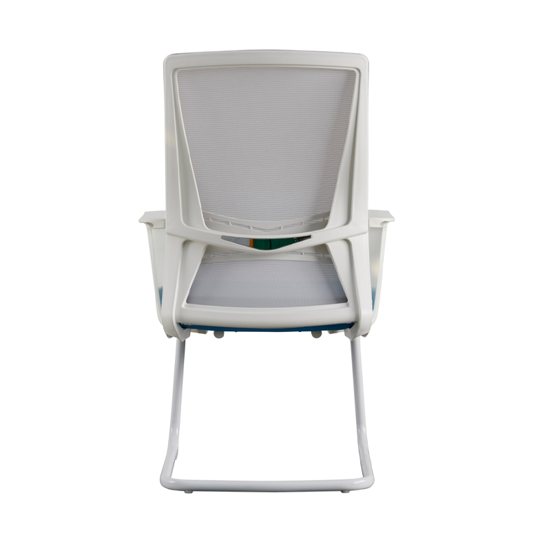 Modern High Back Executive Mesh Chair With Ergonomic Support - Blue Seat Cushion White Frame Desk Chair For Home Office