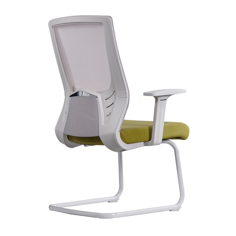 Modern Executive Breathable Mesh Office Chair With White Cantilever Frame - Ergonomic Support Desk Chair For Home Office