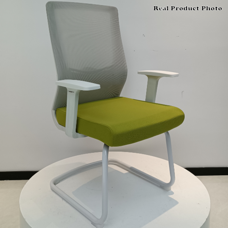 Modern Executive Breathable Mesh Office Chair With White Cantilever Frame - Ergonomic Support Desk Chair For Home Office