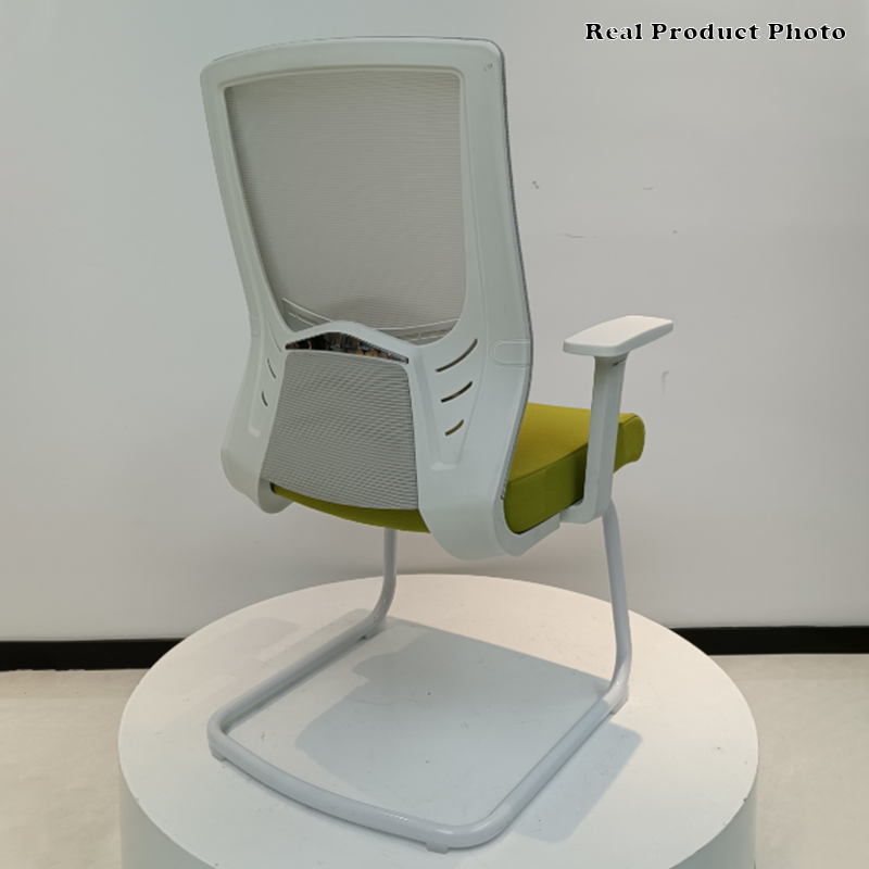 Modern Executive Breathable Mesh Office Chair With White Cantilever Frame - Ergonomic Support Desk Chair For Home Office