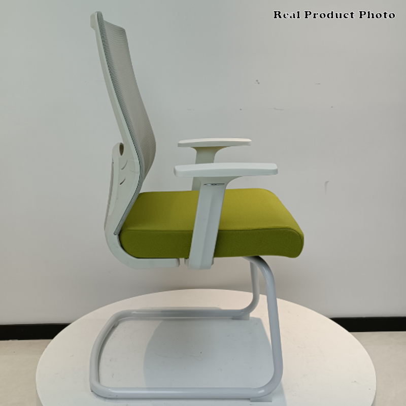 Modern Executive Breathable Mesh Office Chair With White Cantilever Frame - Ergonomic Support Desk Chair For Home Office
