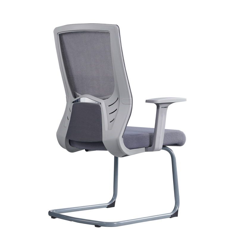 Modern Gray Ergonomic Mesh Conference Desk Chair - Gray Frame & Breathable Seat Office Chair For Home Office
