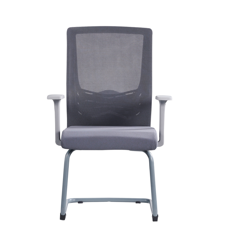Modern Gray Ergonomic Mesh Conference Desk Chair - Gray Frame & Breathable Seat Office Chair For Home Office