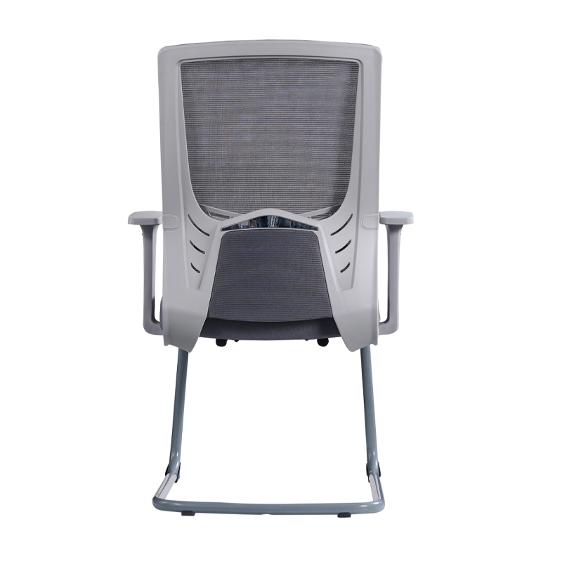 Modern Gray Ergonomic Mesh Conference Desk Chair - Gray Frame & Breathable Seat Office Chair For Home Office
