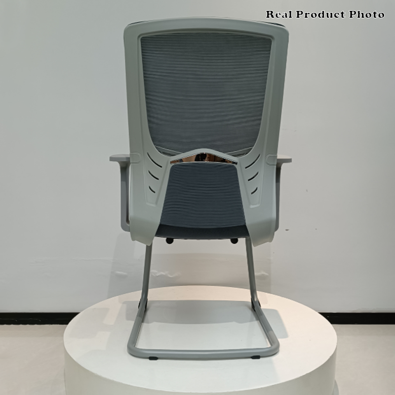 Modern Gray Ergonomic Mesh Conference Desk Chair - Gray Frame & Breathable Seat Office Chair For Home Office