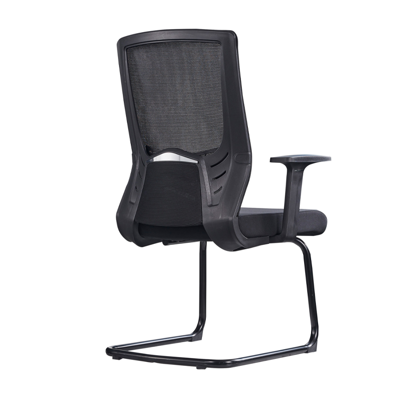 Modern Black Breathable Mesh Conference Desk Chair - Black Frame & Breathable Seat Office Chair For Home Office