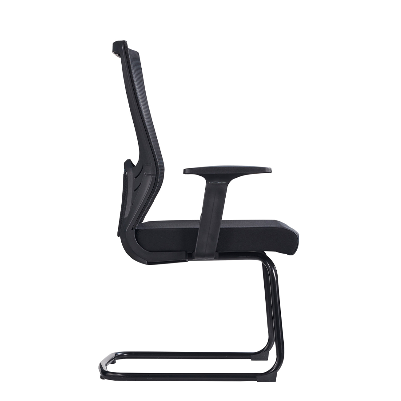 Modern Black Breathable Mesh Conference Desk Chair - Black Frame & Breathable Seat Office Chair For Home Office