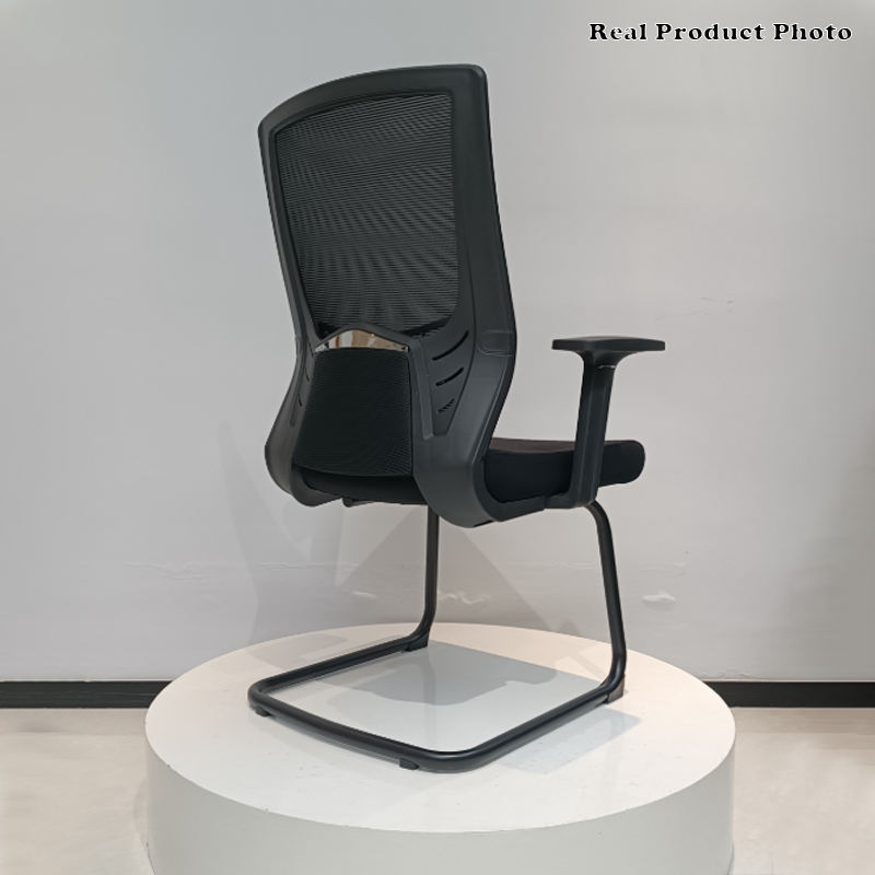 Modern Black Breathable Mesh Conference Desk Chair - Black Frame & Breathable Seat Office Chair For Home Office