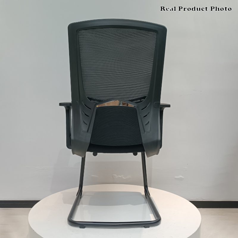 Modern Black Breathable Mesh Conference Desk Chair - Black Frame & Breathable Seat Office Chair For Home Office