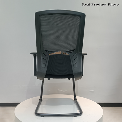 Modern Black Breathable Mesh Conference Desk Chair - Black Frame & Breathable Seat Office Chair For Home Office