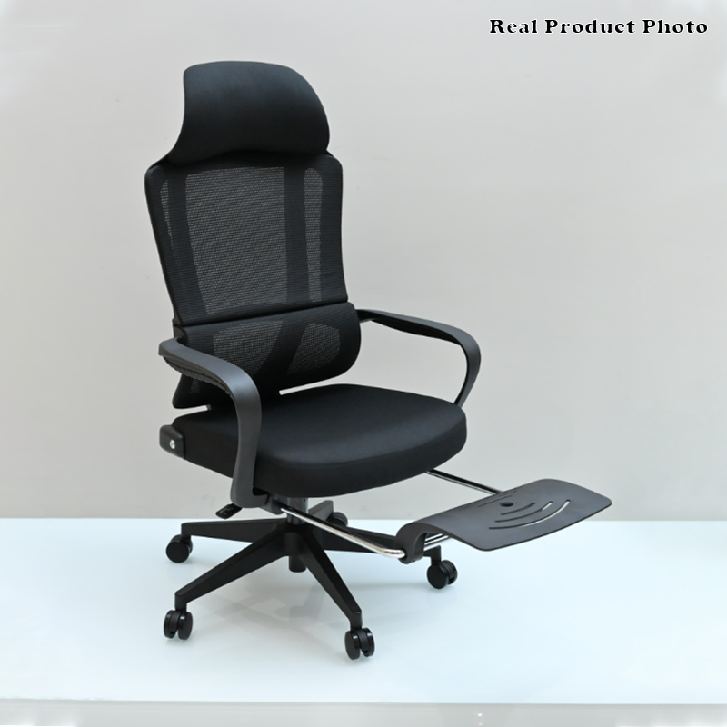 Modern Executive Ergonomic Office Chair With Footrest - High Back Mesh Desk Chair With 150° Recline For Home Office