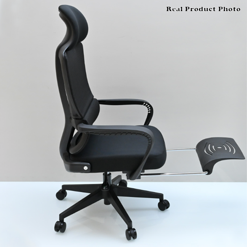 Modern Executive Ergonomic Office Chair With Footrest - High Back Mesh Desk Chair With 150° Recline For Home Office