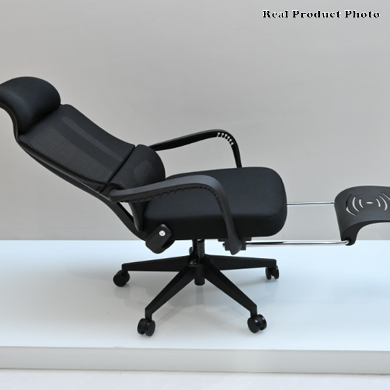 Modern Executive Ergonomic Office Chair With Footrest - High Back Mesh Desk Chair With 150° Recline For Home Office