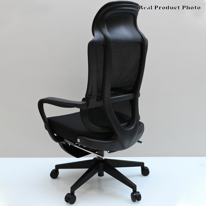 Modern Executive Ergonomic Office Chair With Footrest - High Back Mesh Desk Chair With 150° Recline For Home Office