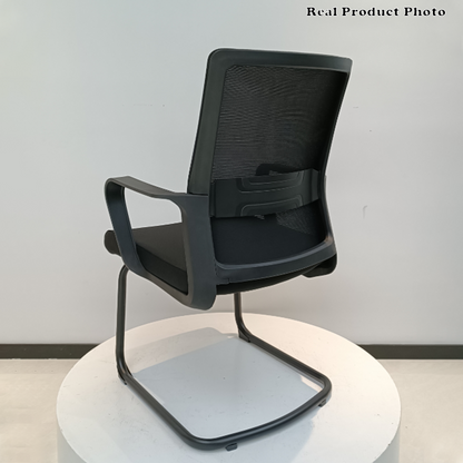 Modern Breathable Executive Office Chair With Ergonomic Mesh Support - Durable Steel Cantilever Frame Desk Chair For Home Office