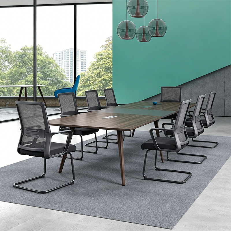 Modern Breathable Executive Office Chair With Ergonomic Mesh Support - Durable Steel Cantilever Frame Desk Chair For Home Office