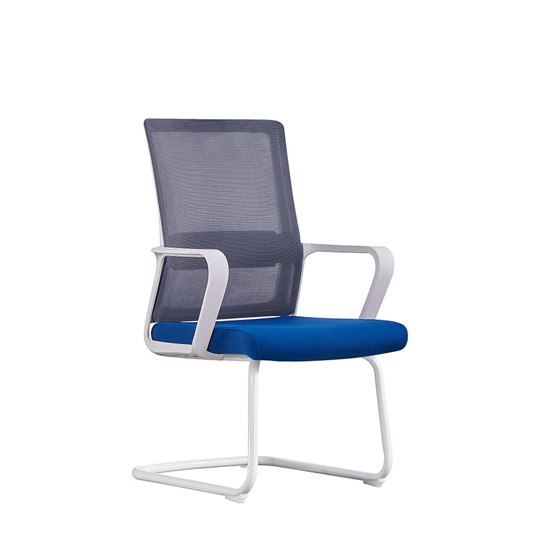 Modern Minimalist Blue Commercial Mesh Office Chair - Breathable Lumbar Support Desk Chair For Home Office