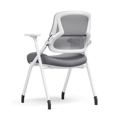 Modern Conference Office Chair With Writing Board - Space Saving Folding Training Desk Chair For Home Office