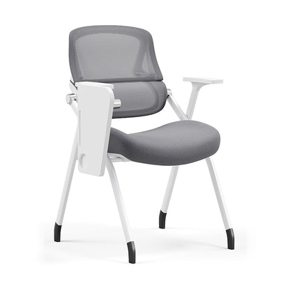 Modern Conference Office Chair With Writing Board - Space Saving Folding Training Desk Chair For Home Office