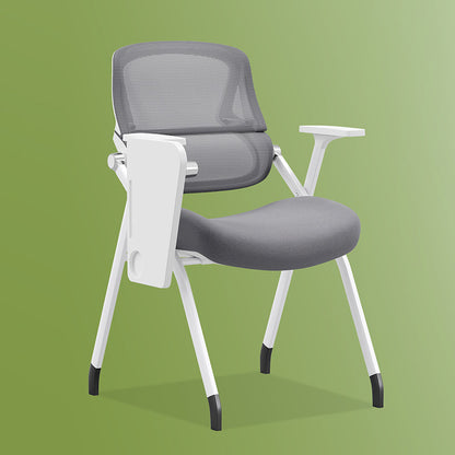 Modern Conference Office Chair With Writing Board - Space Saving Folding Training Desk Chair For Home Office