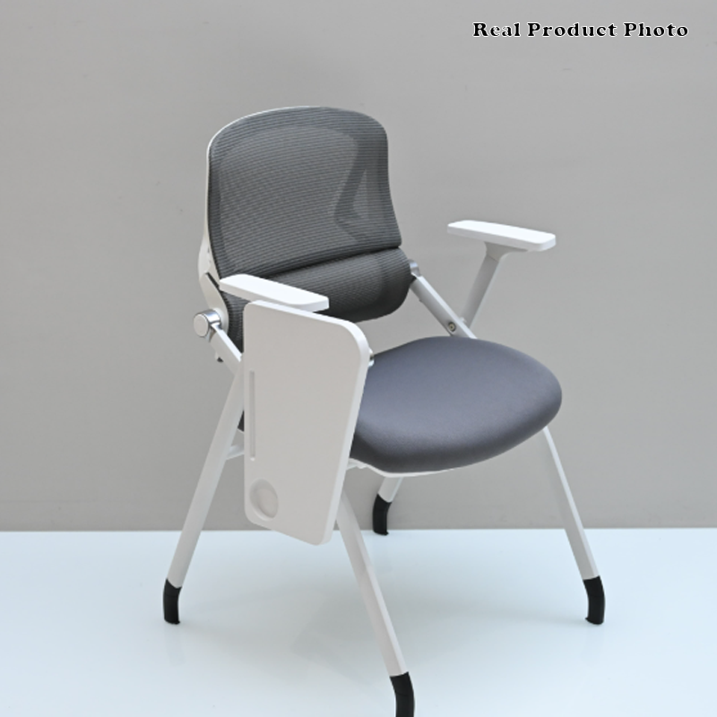 Modern Conference Office Chair With Writing Board - Space Saving Folding Training Desk Chair For Home Office