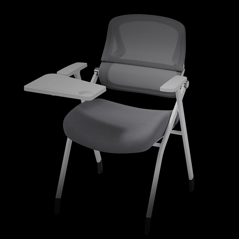 Modern Conference Office Chair With Writing Board - Space Saving Folding Training Desk Chair For Home Office