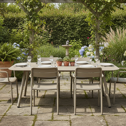 Modern Minimalist Rectangular Outdoor Table - Aluminum Coffee Table For Garden & Balcony